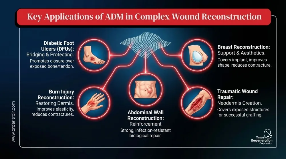 ADM in complex wound reconstruction