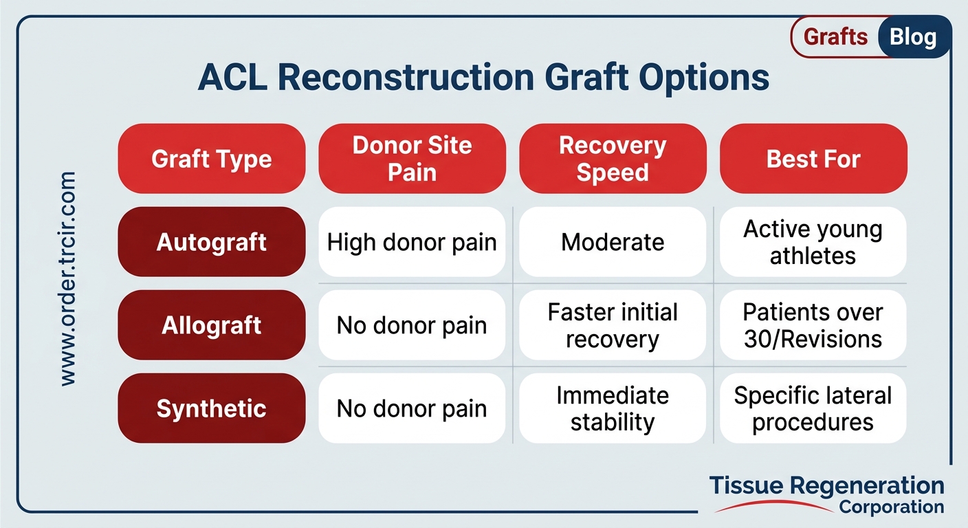 alternatives to autograft in ACL surgery
