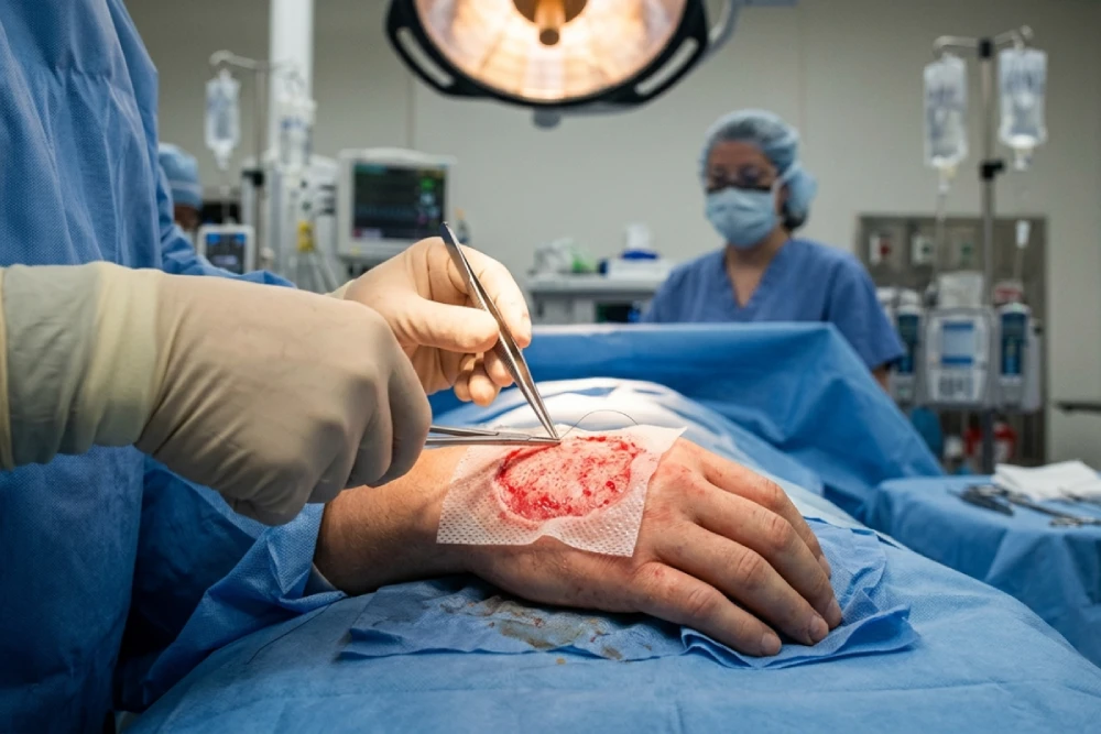ADM for Severe Burn Treatment